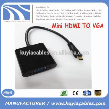 Kuyia Mini HDMI para VGA conversor de vídeo adaptador com chipset Tablet PC para projetor